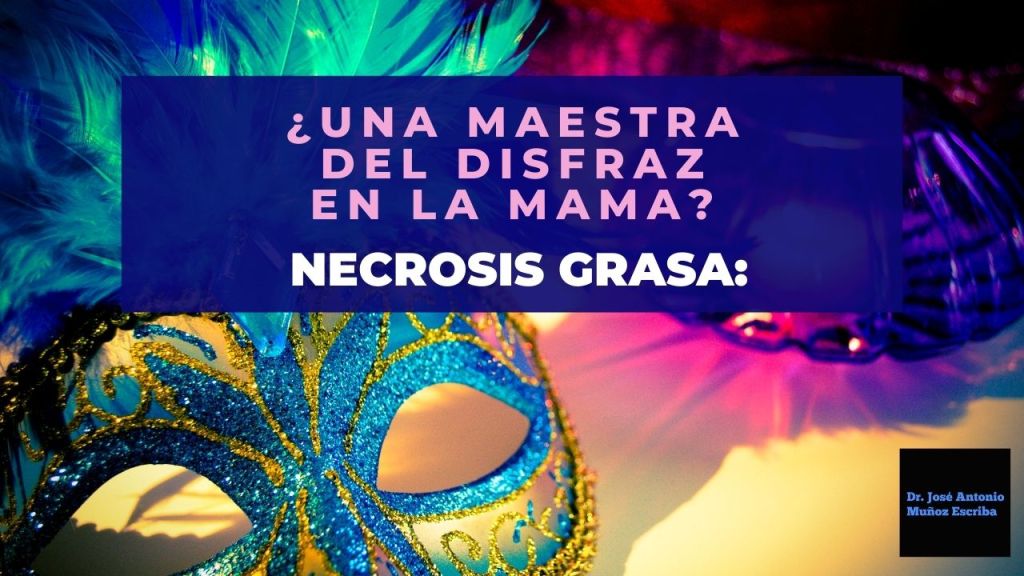 Una máscara de carnaval que sirve como imagen representativa del disfraz atribuido a la necrosis grasa