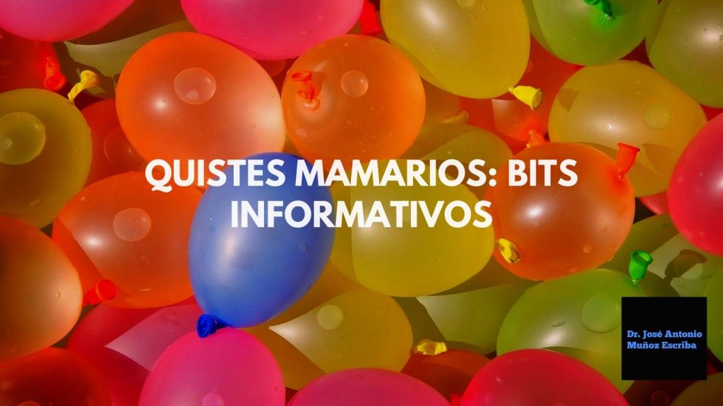 Multiples globos de distintos colores, los cuales se encuentran rellenos de agua. Esta imagen asemeja a los quistes mamarios