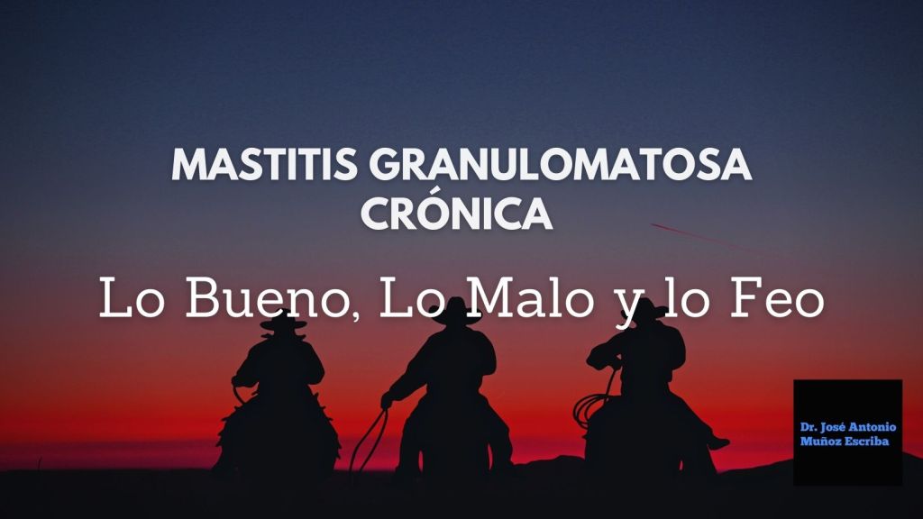 Tres vaqueros montados a caballo cabalgan en el atardecer a la tenue luz de un crepúsculo. Esta imagen refleja a los personajes de los 3 vaqueros, conocidos como "el bueno, el malo y el feo"  de la pélicula homonima