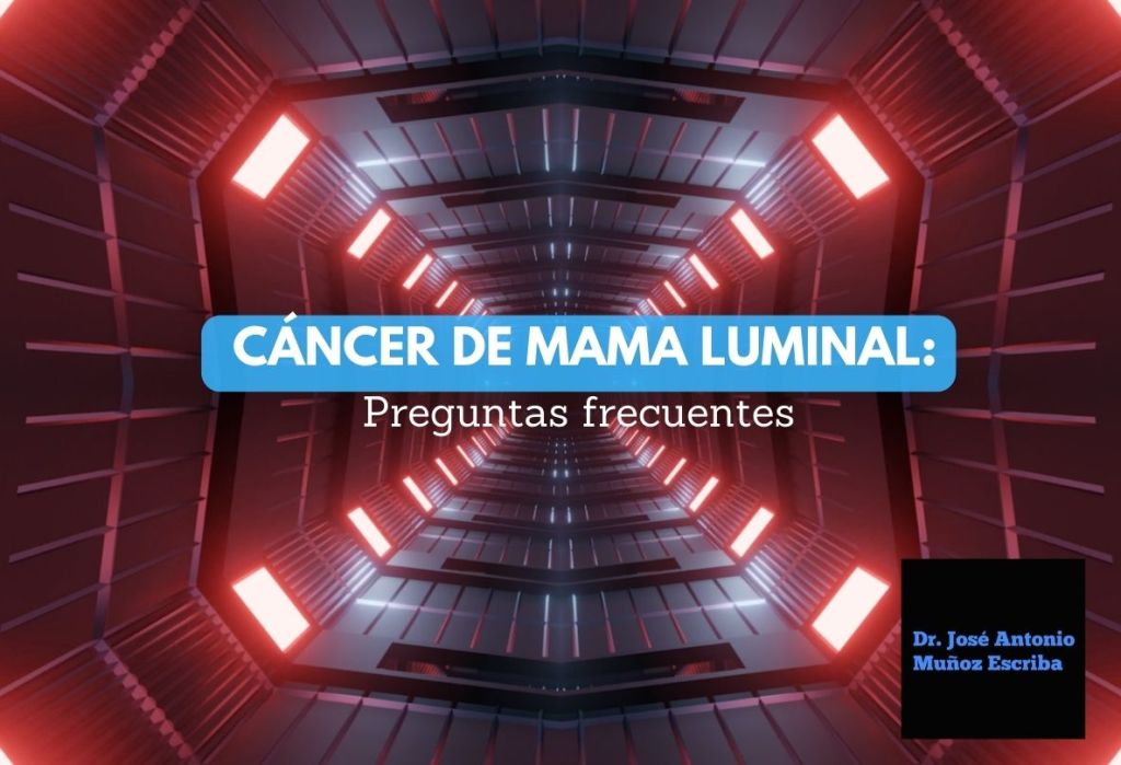 Imagen del interior de un túnel iluminado por luces rojas. Asemeja al interior de un ducto mamario. El color rojo es por la coloración con que se tiñen los receptores de estrógenos en la inmunohistoquímica