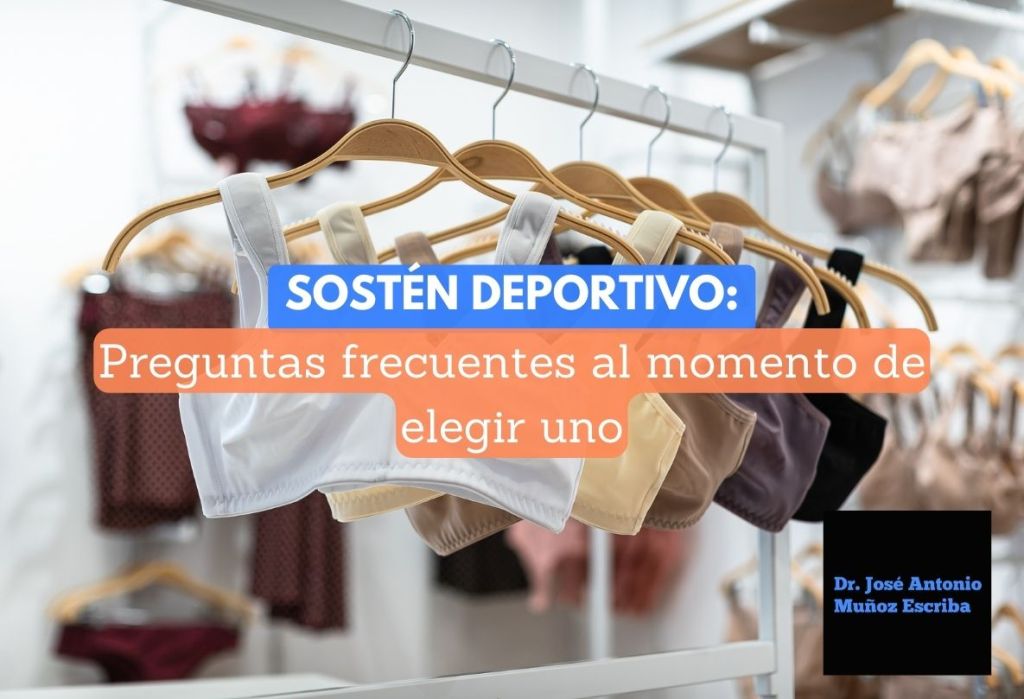 Sujetadores o sostenes de varios colores sujetados cada uno a un gancho colgados en una barra metálica, en colores blanco, amarillo, distintos tonos de marron y negro. Tienen una tela que impresiona ser de algodón y son del tipo que se utilizan para practicar deportes. Las áreas laterales son de gran tamaño con el fín de brindar mayor sujeción