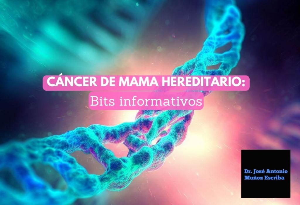 Representación gráfica del ADN como símbolo de la transmisión hereditaria del cáncer de mama