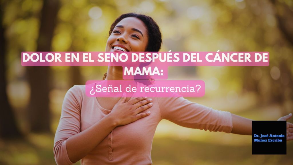 Mujer con rostro de alivio ante la noticia que le dió su cirujano mastólogo de que el dolor mamario que tiene no se debe a que recurrió el cáncer de mama